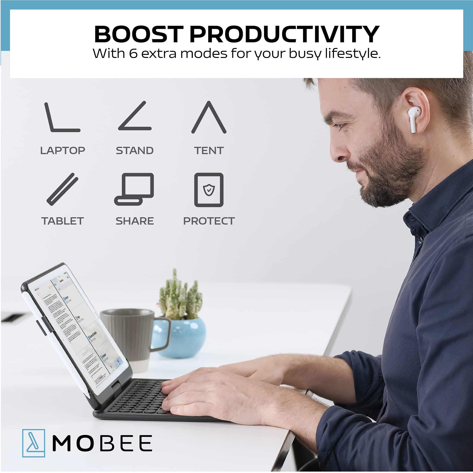 Foto 4 | Funda Con Teclado Mobee Para Ipad Pro De 9 7 Pulgadas De Sexta Y Quinta Generación - Venta Internacional.