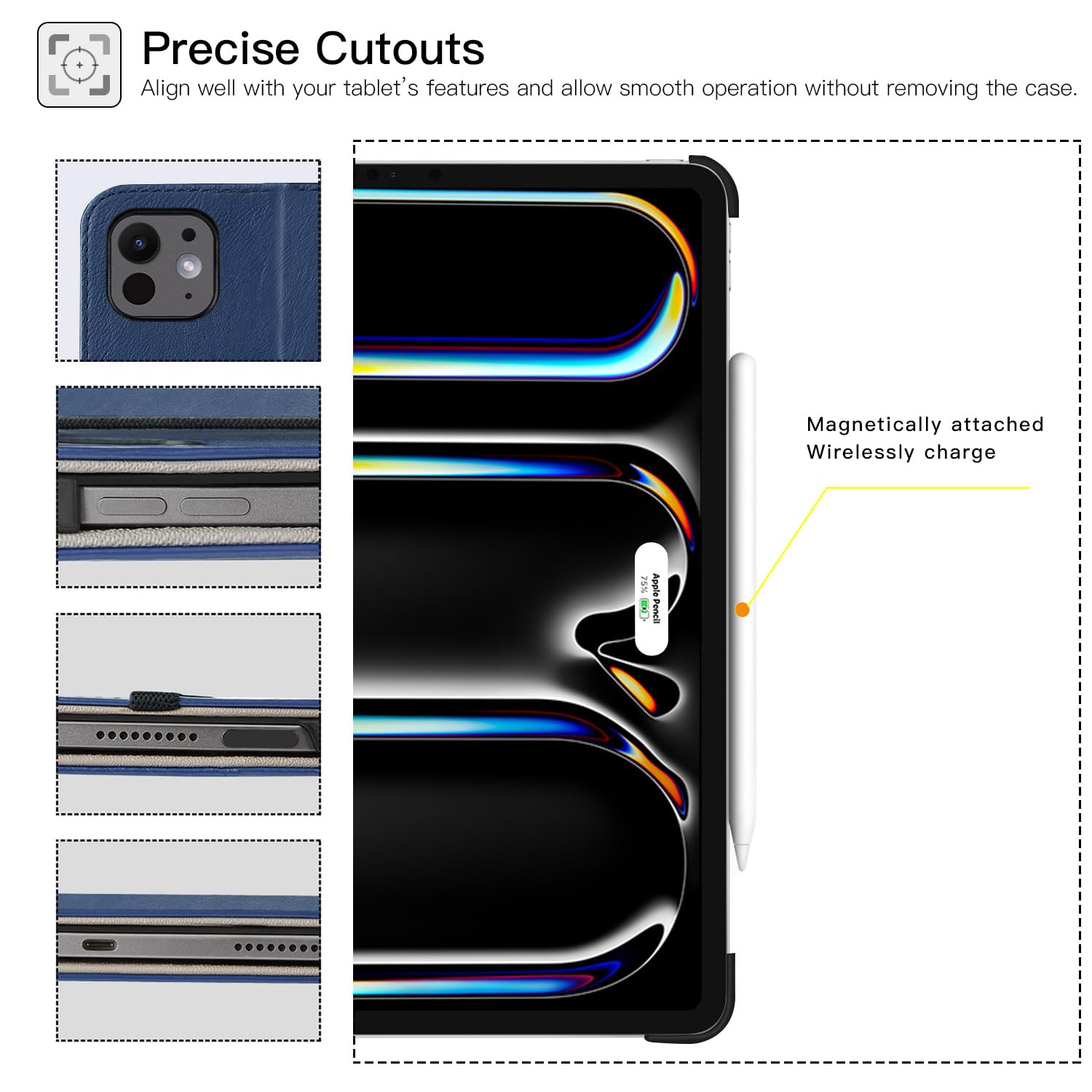 Foto 4 pulgar | Funda Ztotopcases Para Ipad Pro 12.9 De 6ª  5ª  4ª Y 3ª Generación  Azul - Venta Internacional.