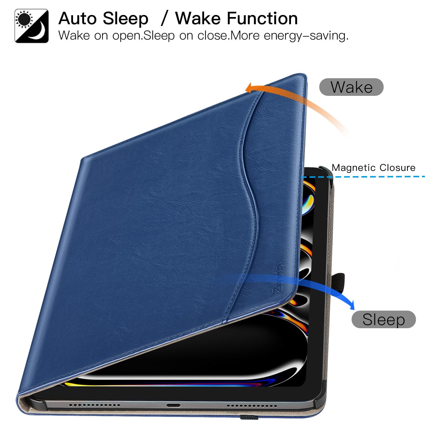 Foto 6 | Funda Ztotopcases Para Ipad Pro 12.9 De 6ª  5ª  4ª Y 3ª Generación  Azul - Venta Internacional.