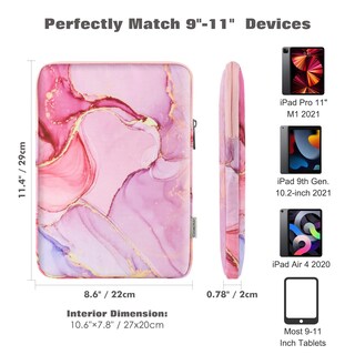 Foto 2 | Funda Para Tablet Moko De 9 A 11 Pulgadas Para Ipad Air 5 10.9 2022 Color Rosa - Venta Internacional.