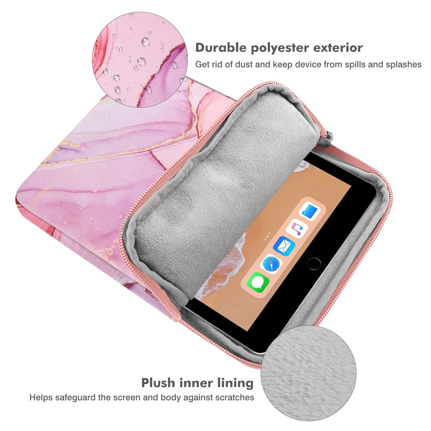 Foto 3 | Funda Para Tablet Moko De 9 A 11 Pulgadas Para Ipad Air 5 10.9 2022  Color Rosa - Venta Internacional.