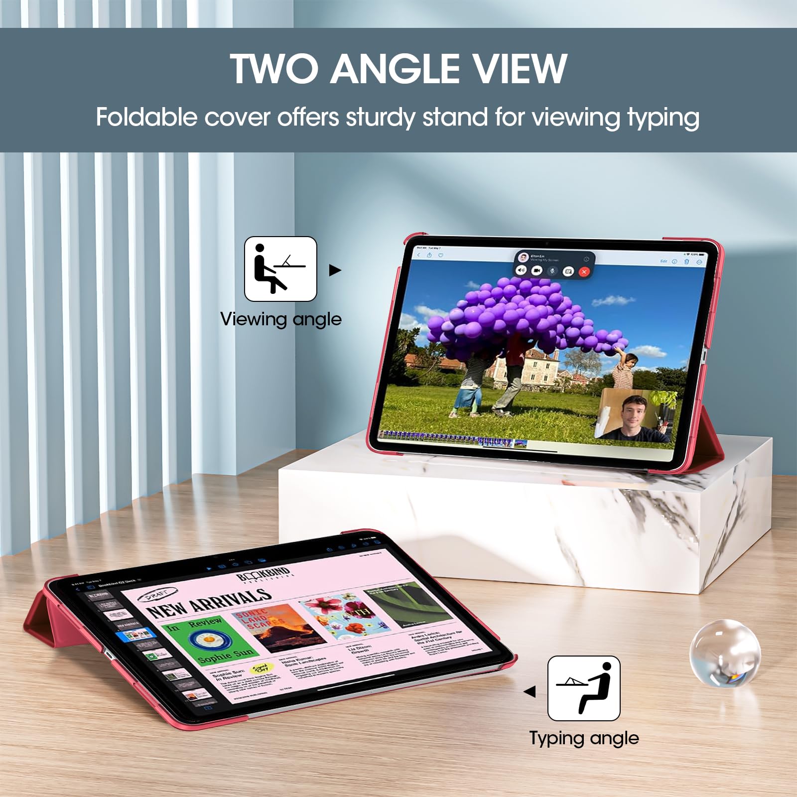 Foto 5 pulgar | Funda Procase Para Ipad Air 13 Pulgadas M3 2025/m2 2024 - Rojo - Venta Internacional.