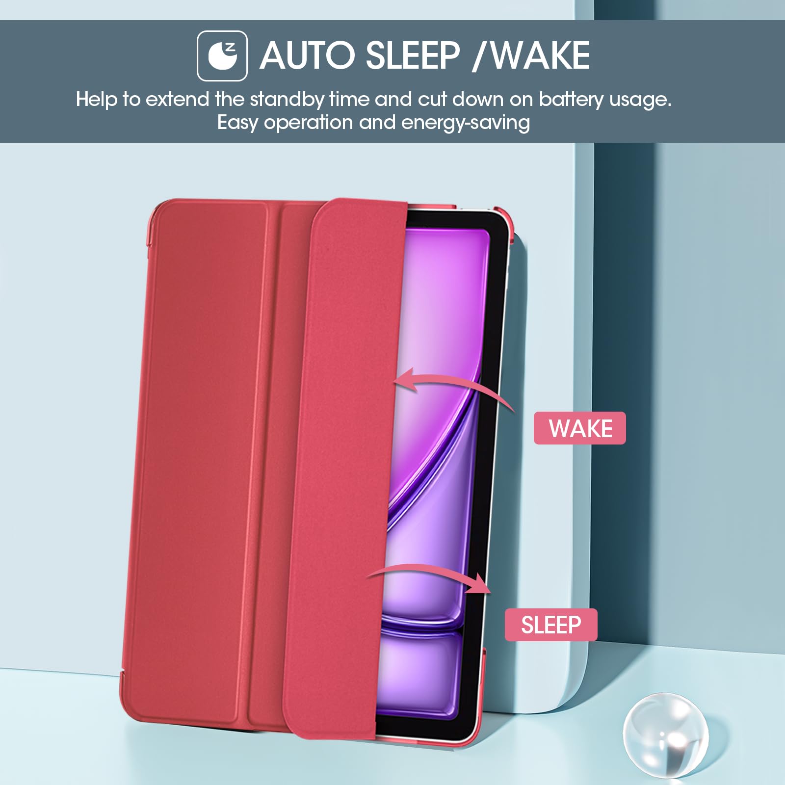 Foto 6 | Funda Procase Para Ipad Air 13 Pulgadas M3 2025/m2 2024 - Rojo - Venta Internacional.