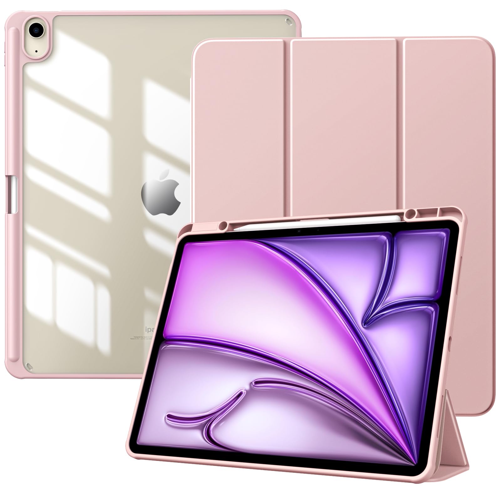 Funda Timovo Para Ipad Air De 13 Pulgadas Con Soporte Para Lápices  Color Rosa Claro - Venta Internacional.