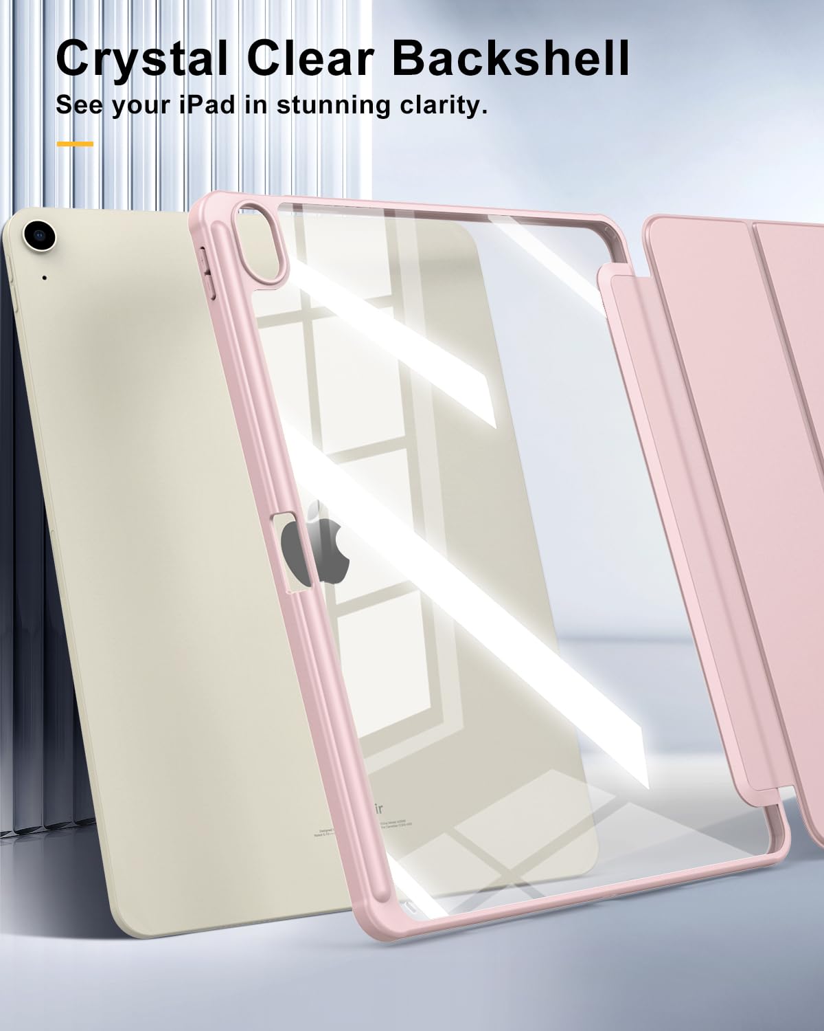 Foto 7 pulgar | Funda Timovo Para Ipad Air De 13 Pulgadas Con Soporte Para Lápices  Color Rosa Claro - Venta Internacional.