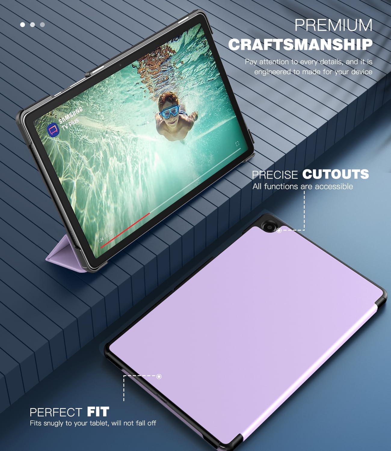 Foto 5 pulgar | Funda Timovo Para Samsung Galaxy Tab A9+ 11'' 2023 Lila - Venta Internacional.