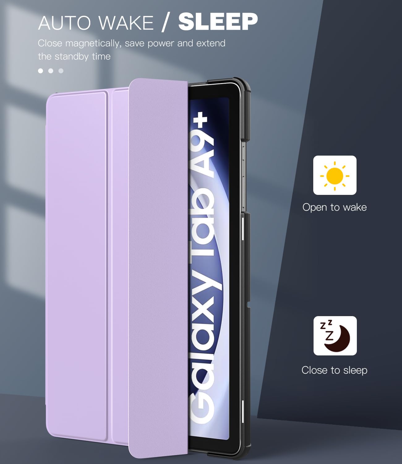 Foto 5 | Funda Timovo Para Samsung Galaxy Tab A9+ 11'' 2023 Lila - Venta Internacional.