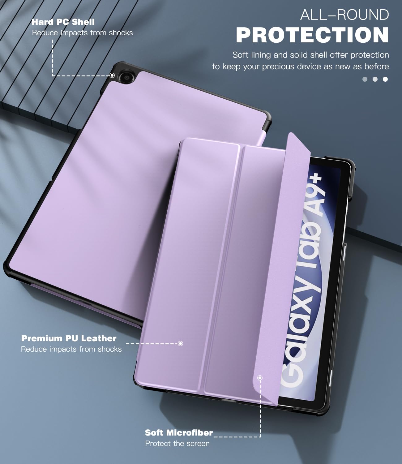 Foto 7 pulgar | Funda Timovo Para Samsung Galaxy Tab A9+ 11'' 2023 Lila - Venta Internacional.