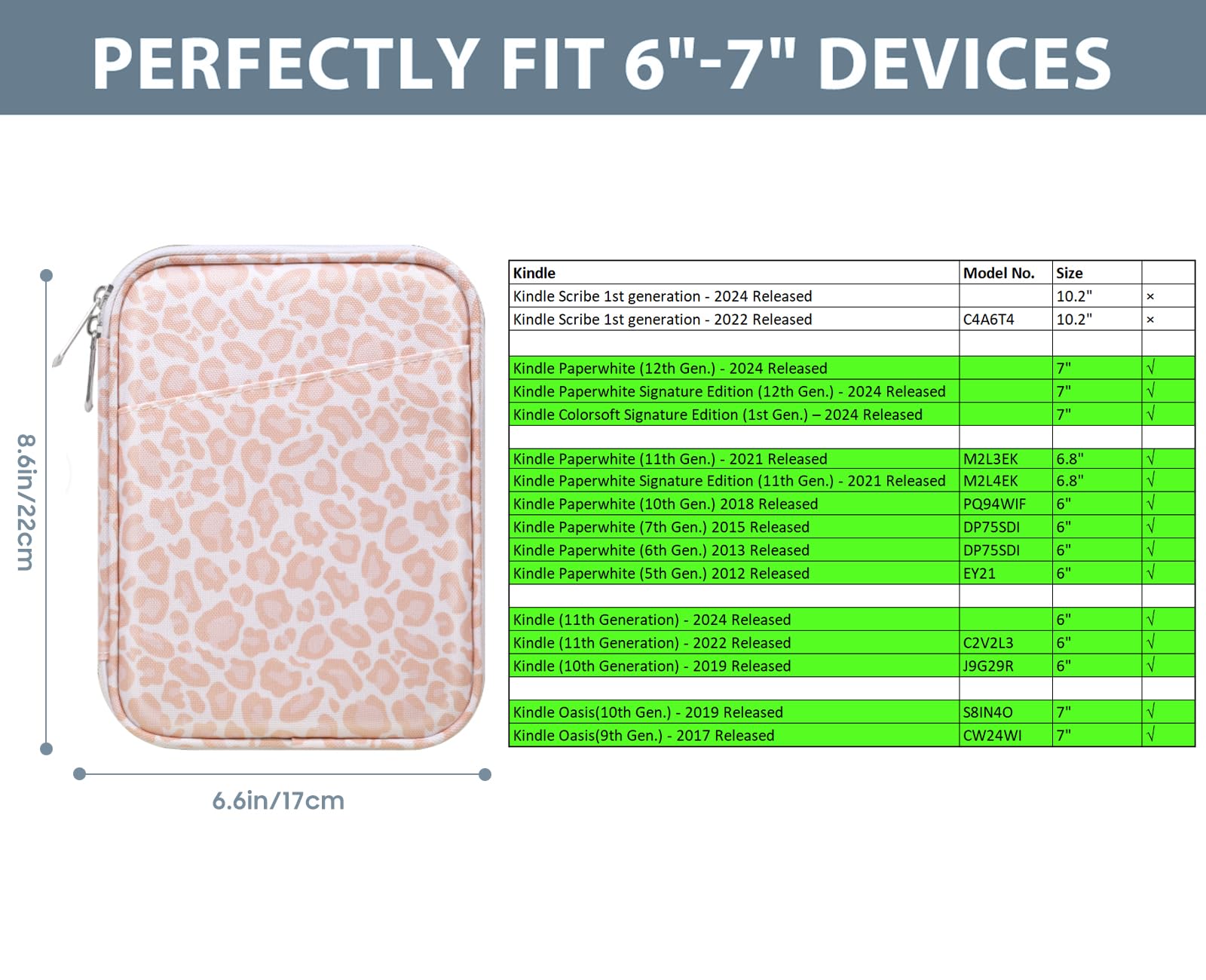Foto 2 | Funda Para Tablet Timovo Para Kindle Paperwhite De 6 A 7 Pulgadas  Color Rosa - Venta Internacional.