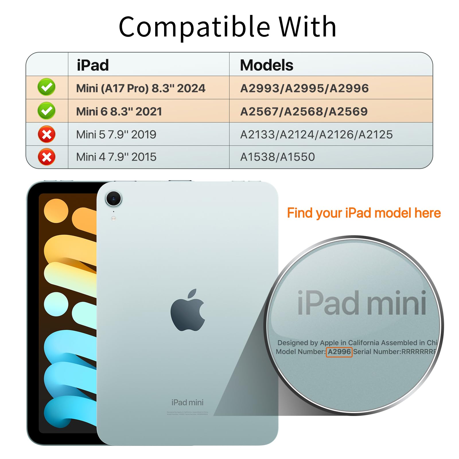 Foto 3 pulgar | Funda Moko Para Ipad Mini 7 (a17 Pro) 8.3 Pulgadas 2024  Ipad Mini 6 2021 - Venta Internacional.