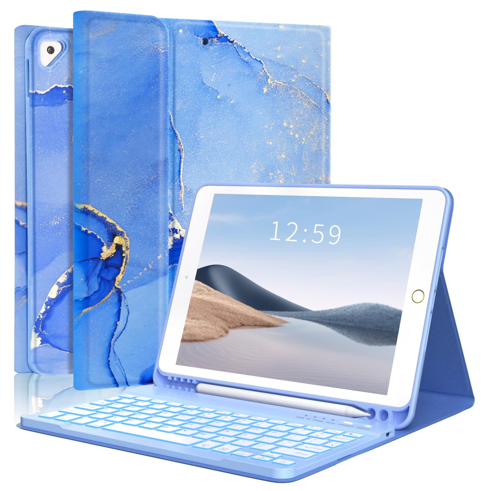Funda Con Teclado Fuwang Para Ipad 9ª  8ª Generación  10 2 Pulgadas - Venta Internacional.