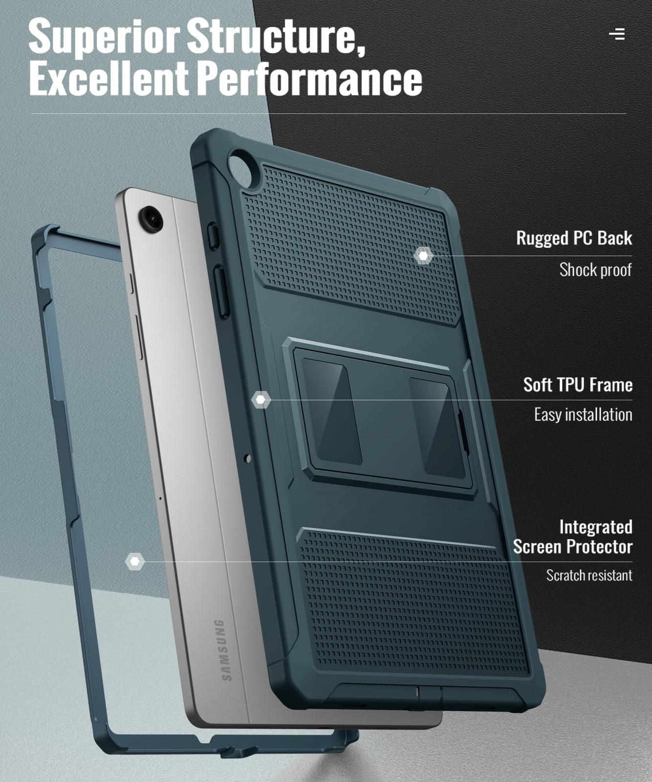 Foto 3 | Funda Moko Fit Para Galaxy Tab A9 Plus 11 2023 Con Protector De Pantalla - Venta Internacional.