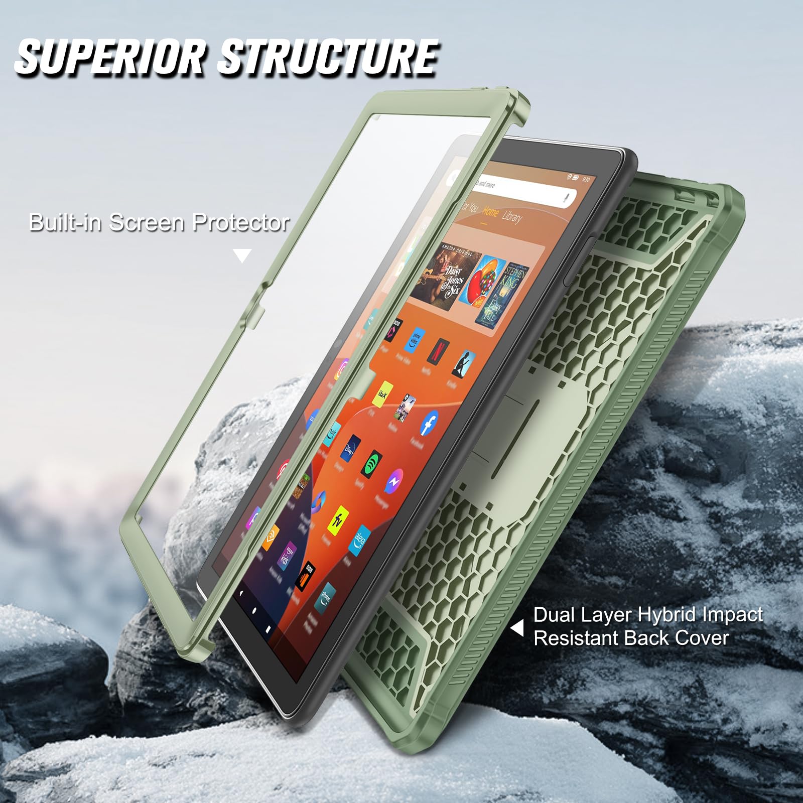 Foto 3 | Funda Fintie A Prueba De Golpes Para La Nueva Tableta Fire Hd 10 2023 10.1 - Venta Internacional.
