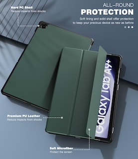 Foto 6 | Funda Timovo Para Samsung Galaxy Tab A9+ De 11 Pulgadas 2023 Color Verde Medianoche - Venta Internacional.