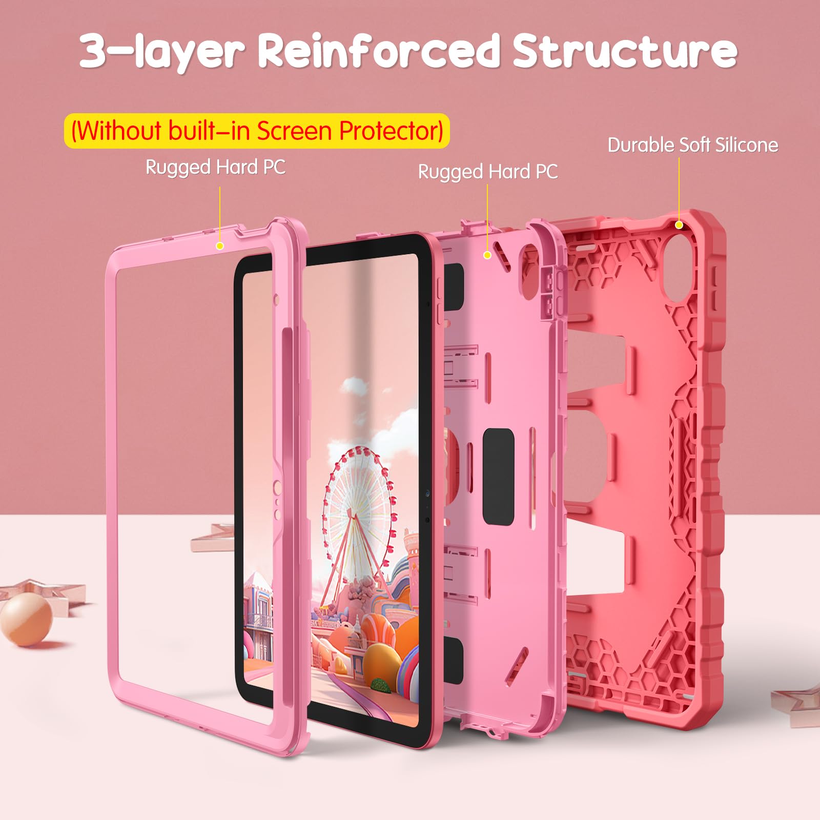 Foto 4 pulgar | Funda Fintie  Apta Para Niños  Para Ipad 11  11 Pulgadas  2025  Rosa - Venta Internacional.