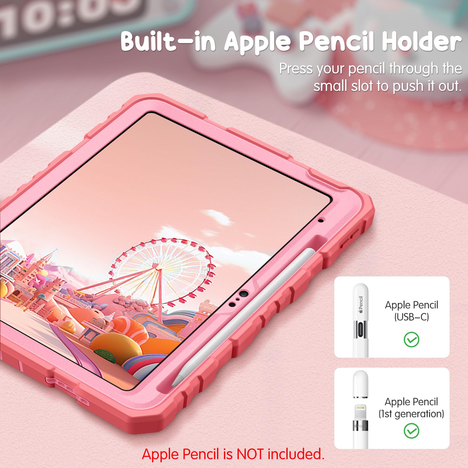 Foto 8 pulgar | Funda Fintie  Apta Para Niños  Para Ipad 11  11 Pulgadas  2025  Rosa - Venta Internacional.