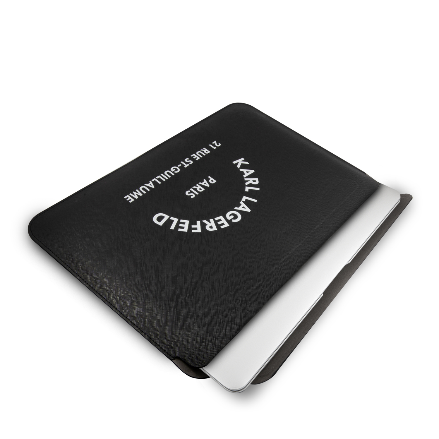 Foto 5 pulgar | Funda Original Karl Saffiano Letras Laptop 14 Negro