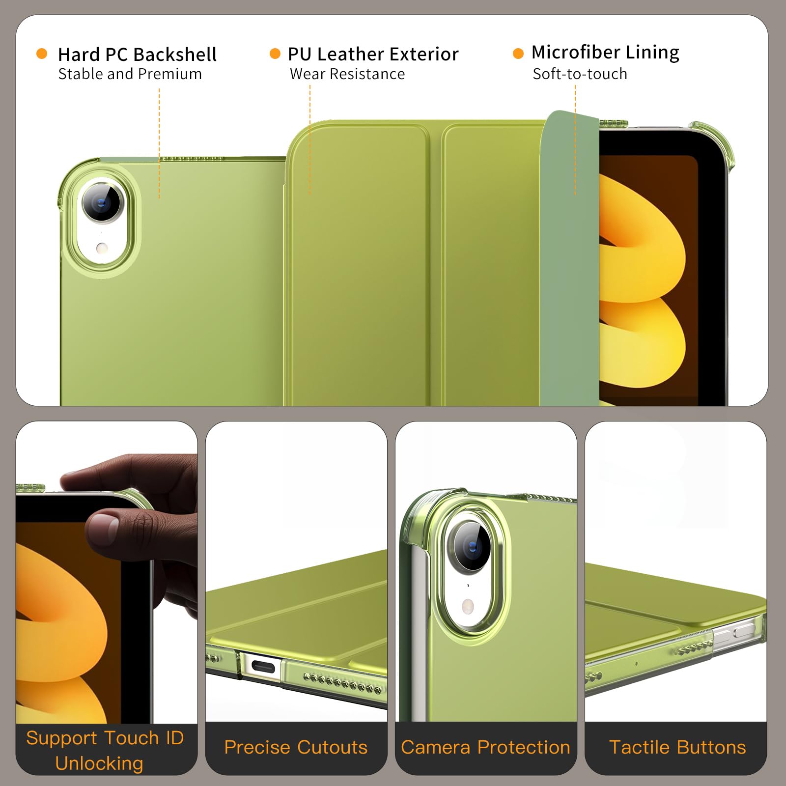 Foto 5 pulgar | Funda Moko Para Ipad Mini 7 (a17 Pro) 8.3 Pulgadas 2024 Y Mini 6 8.3 Pulgadas 2021 - Venta Internacional.