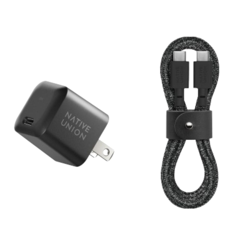 Foto 2 pulgar | Bundle Cargador de Pared y Fast Native Union de 30w Cable USB C a C Negro