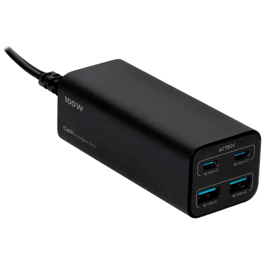 Foto 4 pulgar | Cargador De Escritorio Acteck Energon Mate Ce717 Usb-a/usb-c Carga Ultra Rapida 100w Negro Ac-936491