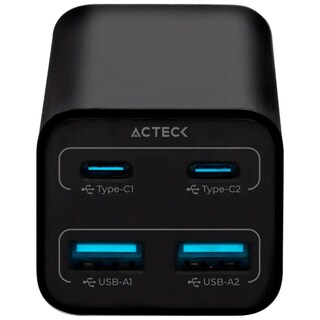 Foto 4 | Cargador De Escritorio Acteck Energon Mate Ce717 Usb-a/usb-c Carga Ultra Rapida 100w Negro Ac-936491