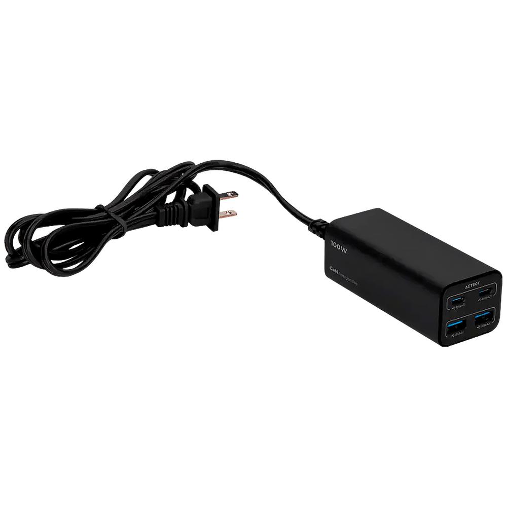 Foto 6 pulgar | Cargador De Escritorio Acteck Energon Mate Ce717 Usb-a/usb-c Carga Ultra Rapida 100w Negro Ac-936491