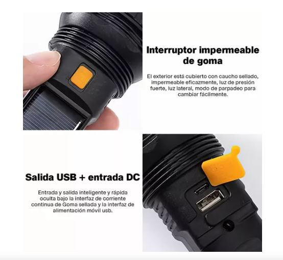 Foto 4 pulgar | Lámpara Solar Recargable Usb