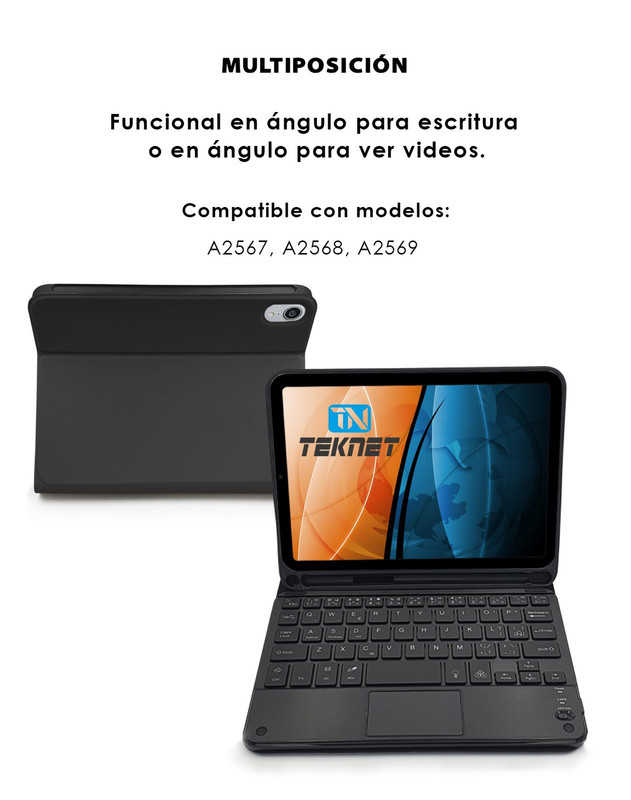 Foto 4 pulgar | Teclado Teknet Funda Bluetooth Para Ipad Mini 6 8.3''