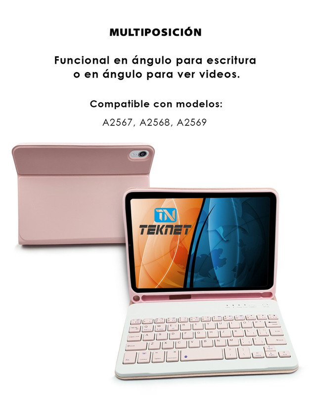 Foto 4 pulgar | Teclado Teknet Funda Bluetooth Para Ipad Mini 6 8.3''