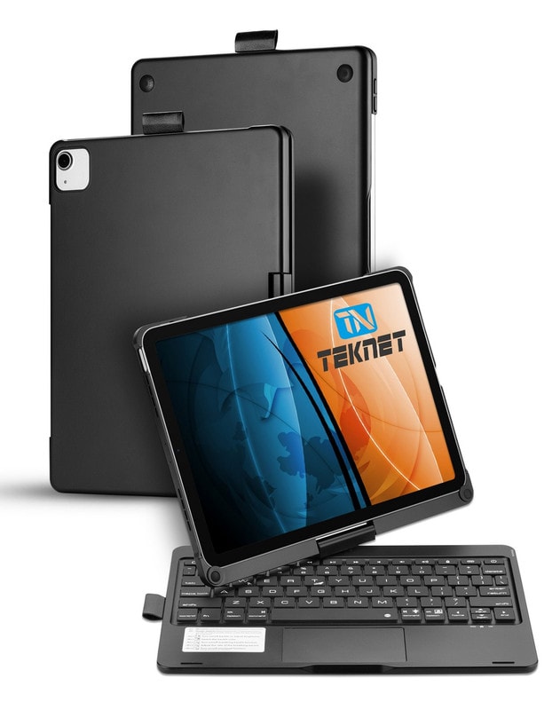 Teclado + Funda Bluetooth Teknet para Ipad Air 5 Air 4 Rotación 360º $4,161