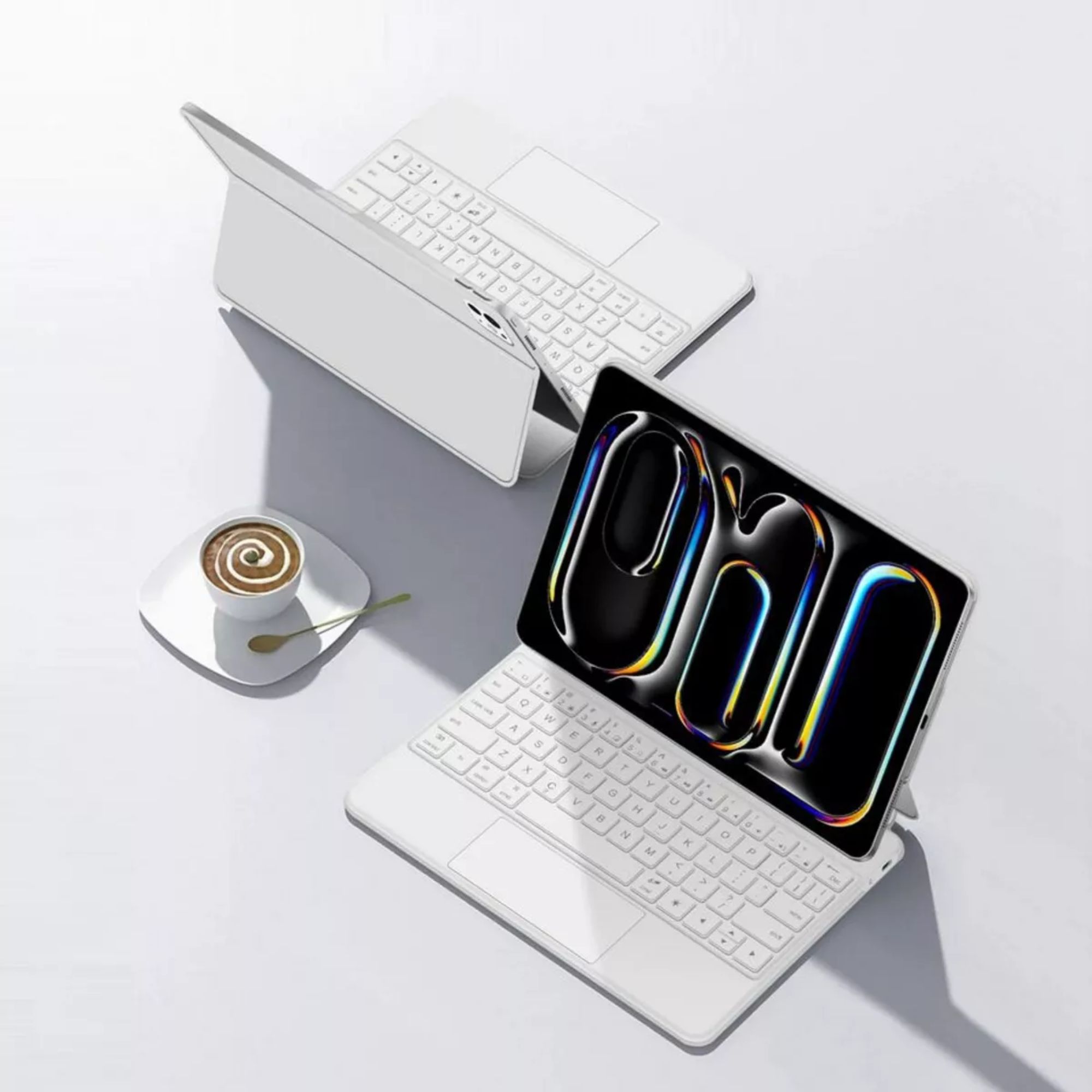 Foto 5 pulgar | Funda Magic Keyboard Para Ipad Pro 13 M4 Teclado Español Color Blanco