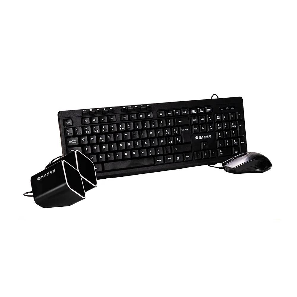 Foto 3 pulgar | Kit Naceb Na-228 Teclado Mouse Bocina Negro