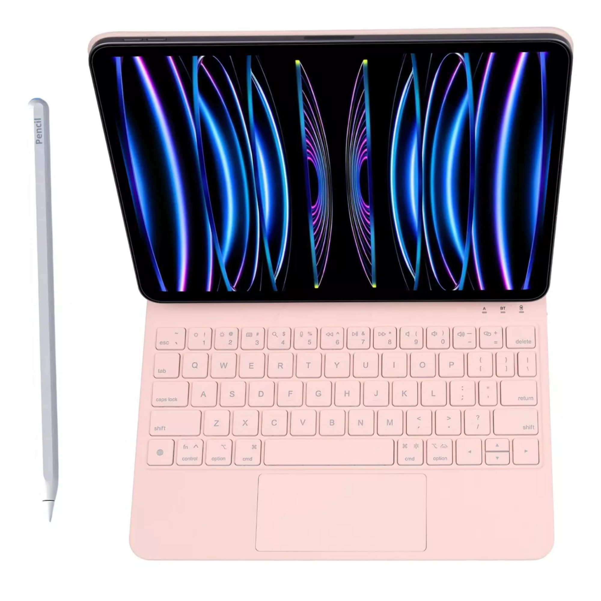 Foto 2 pulgar | Funda Teclado Magic Keyboard Para Ipad Air Pro 12.9 Color Rosa + Pencil