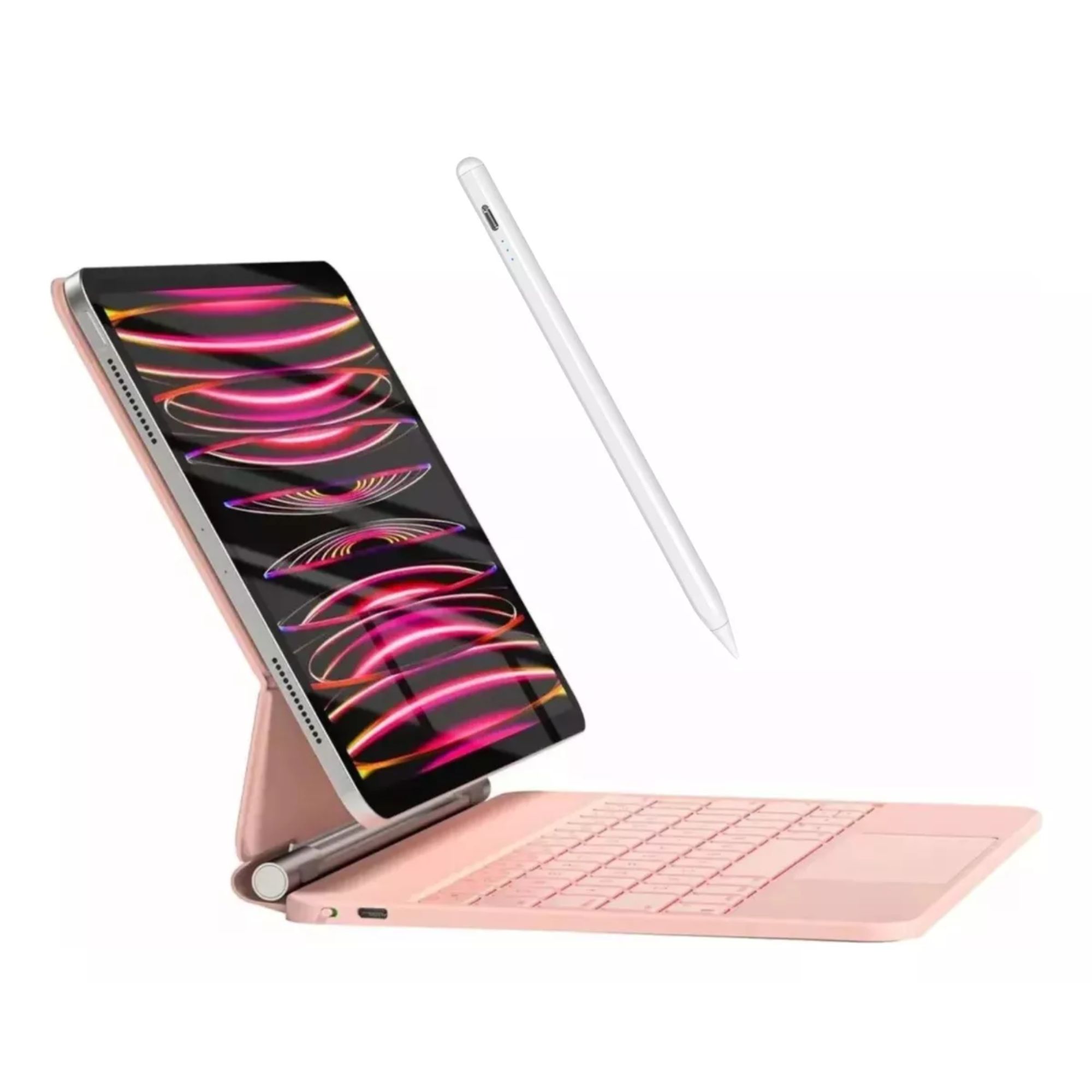 Magic Keyboard Funda Teclado Para Ipad Mini 6/7 Color Rosa + Pencil