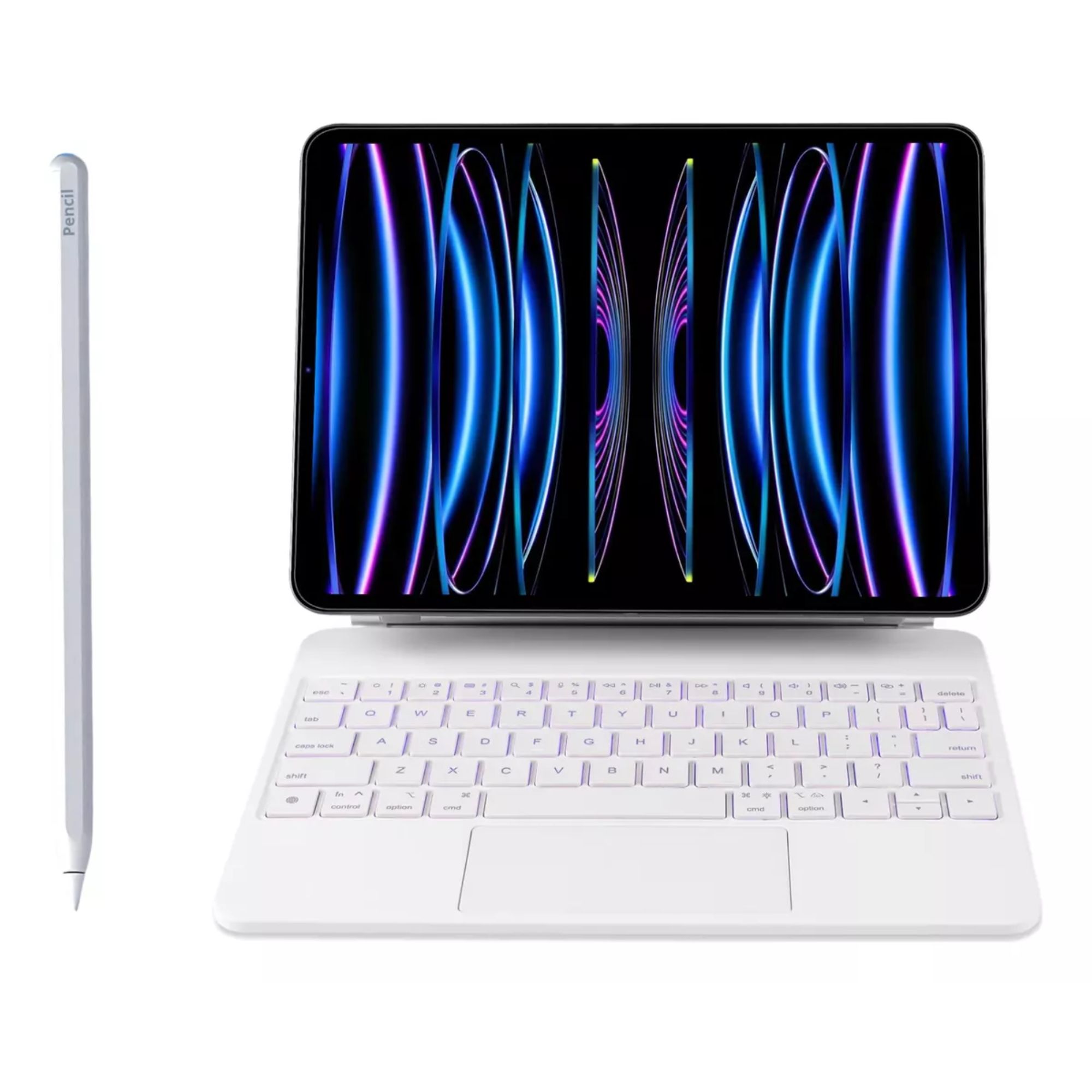 Foto 1 | Funda Teclado Magic Keyboard Para Ipad Air Pro 12.9 Color Blanco + Pencil