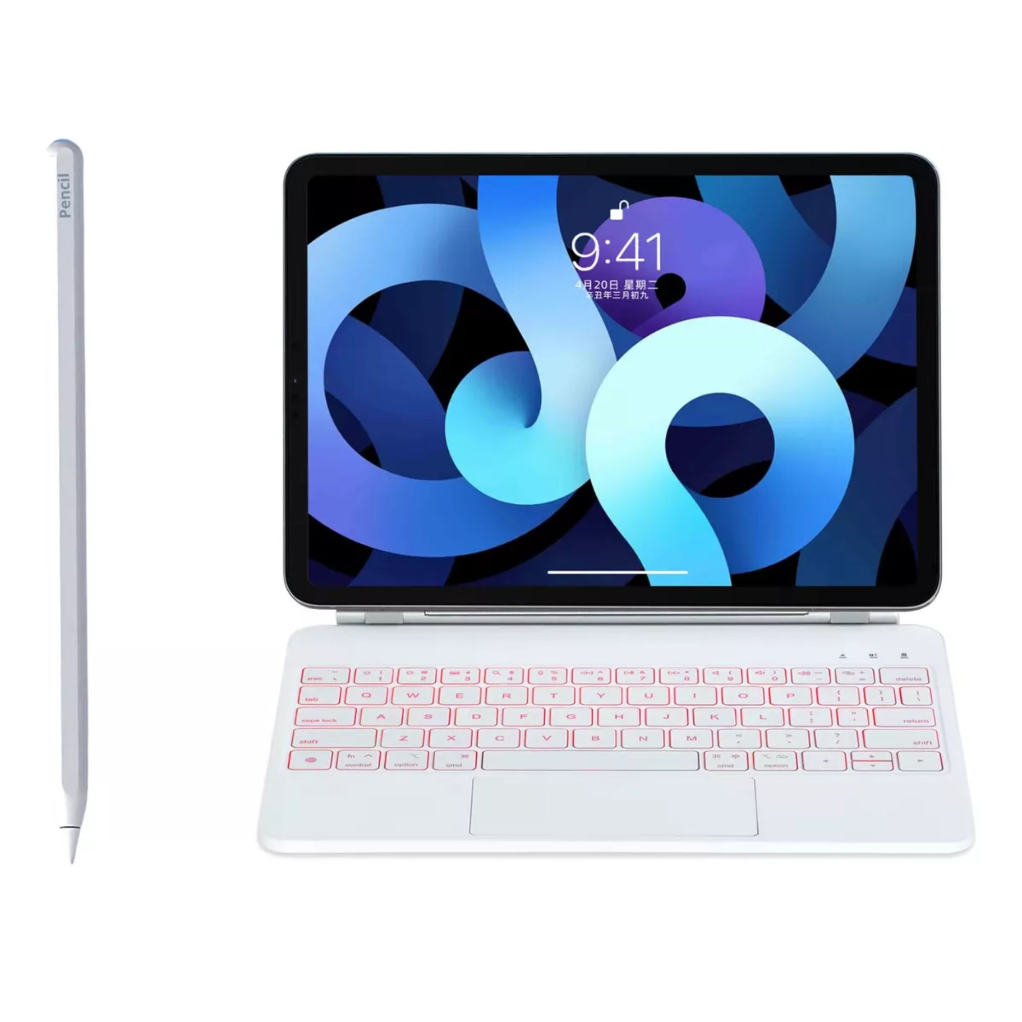 Foto 1 | Funda Teclado Magic Keyboard Para Ipad Air Pro 11 Color Blanco + Pencil