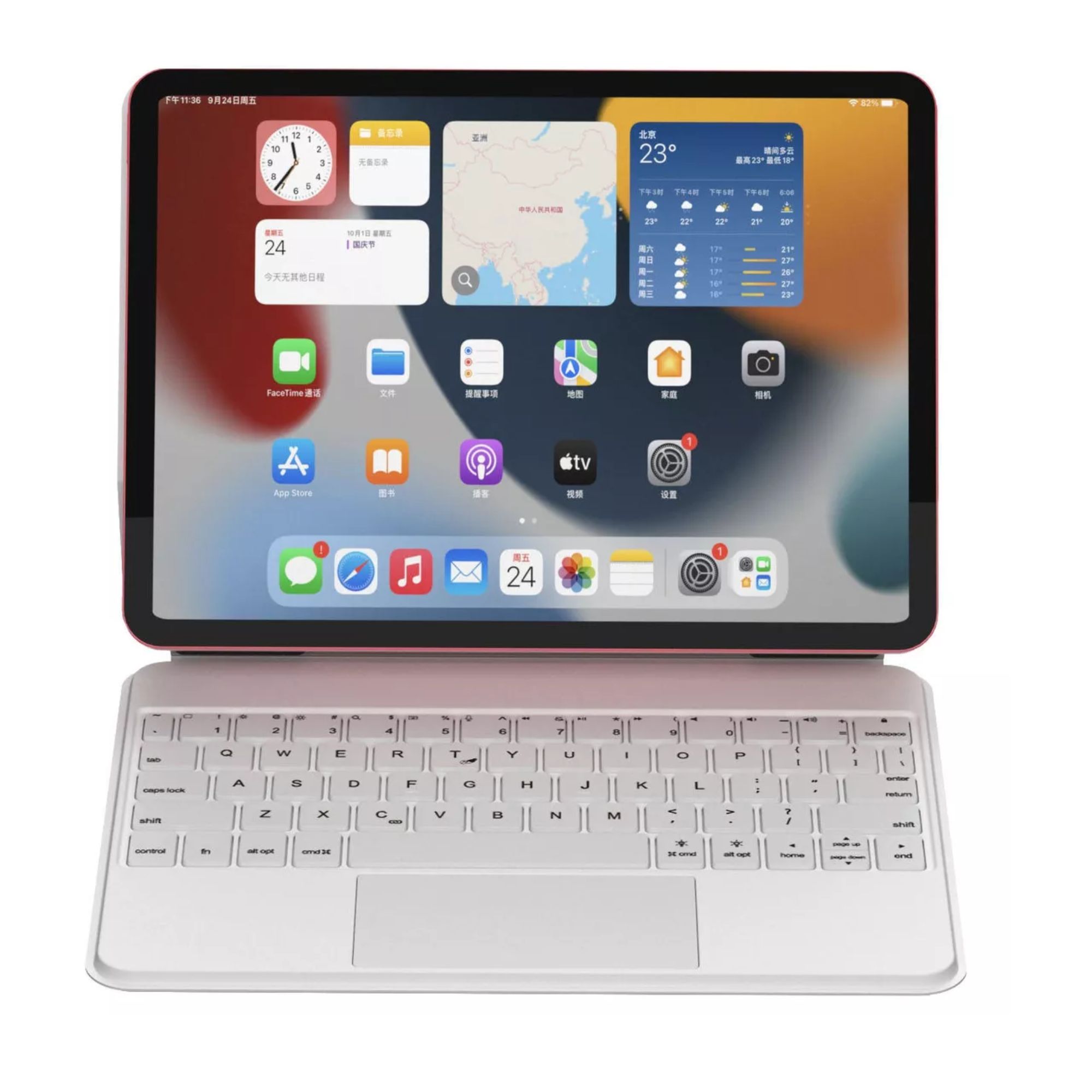 Foto 5 | Funda Teclado Magic Keyboard Para Ipad Air Pro 11 Color Blanco + Pencil
