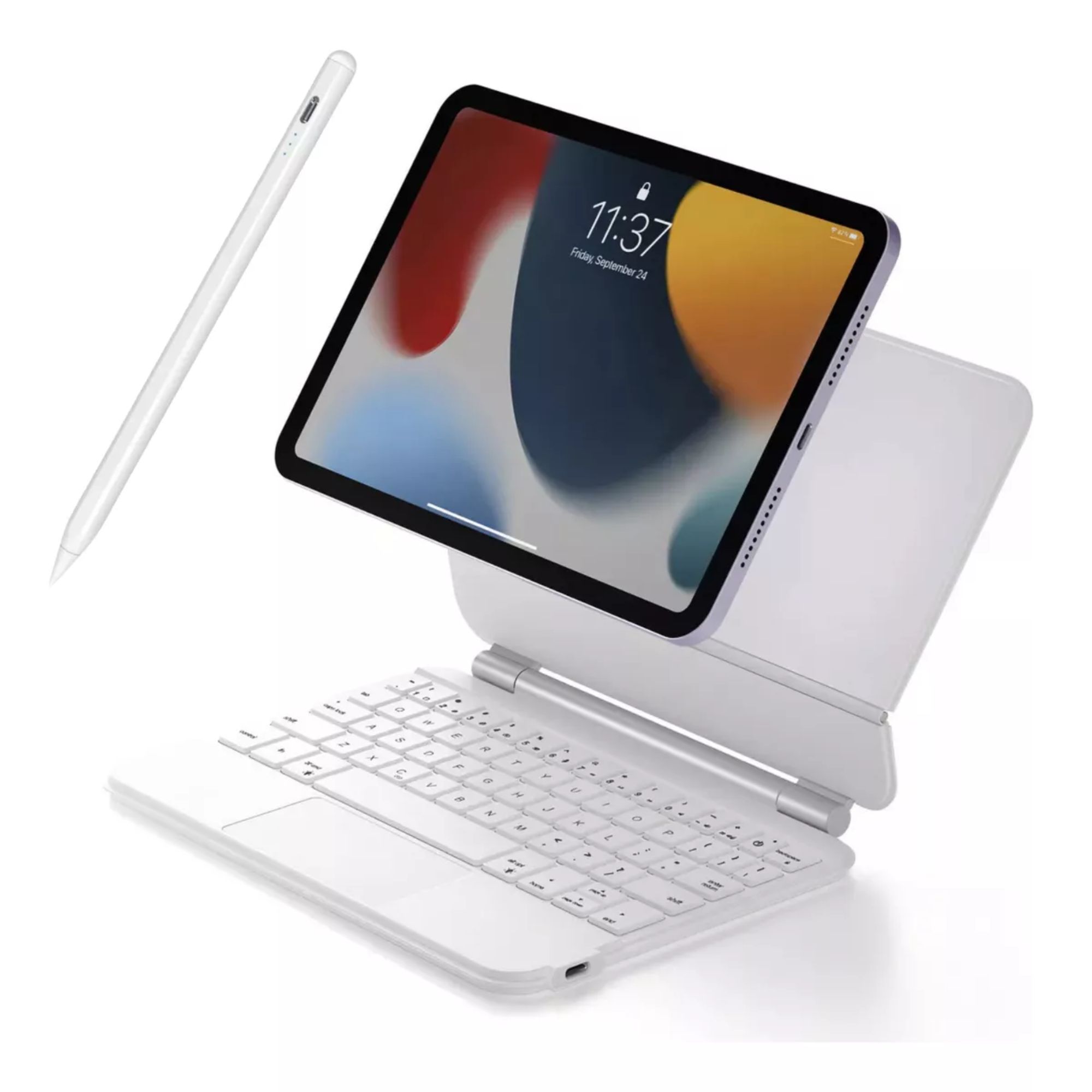 Foto 2 pulgar | Magic Keyboard Funda Teclado Para Ipad Mini 6/7 Color Blanco + Pencil