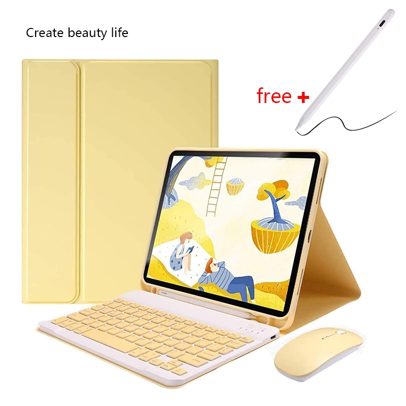 Foto 2 | Funda Con Teclado Y Ratón Para Galaxy Tab S6 Lite - Dorado - Venta Internacional.