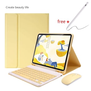 Foto 2 | Funda Con Teclado Y Ratón Para Galaxy Tab S6 Lite - Dorado - Venta Internacional.