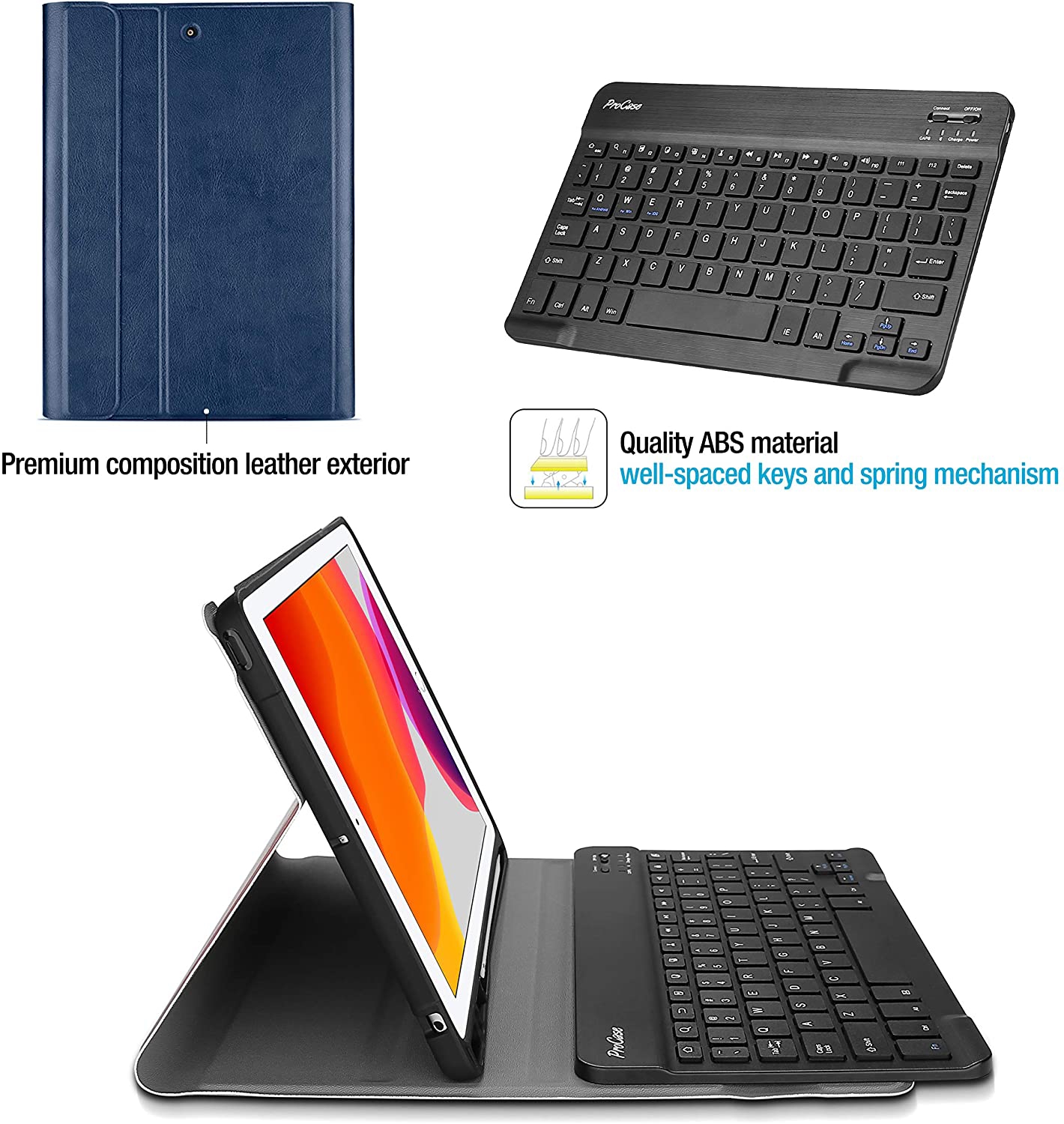 Foto 6 | Funda Con Teclado Y Ratón Para Galaxy Tab S6 Lite - Dorado - Venta Internacional.