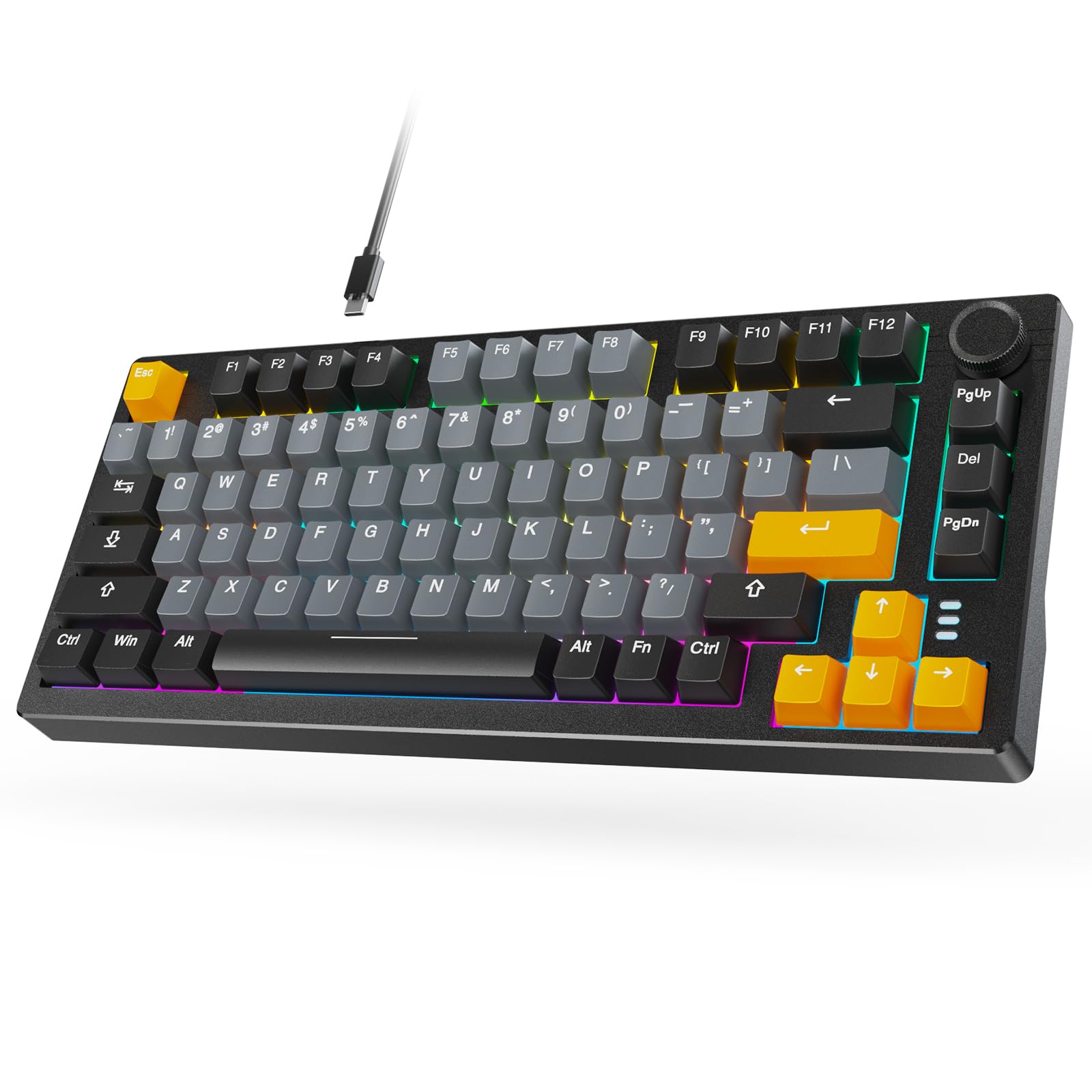 Foto 2 pulgar | Teclado Para Juegos Arzopa K81 75% Cableado Con Retroiluminación Rainbow - Venta Internacional.