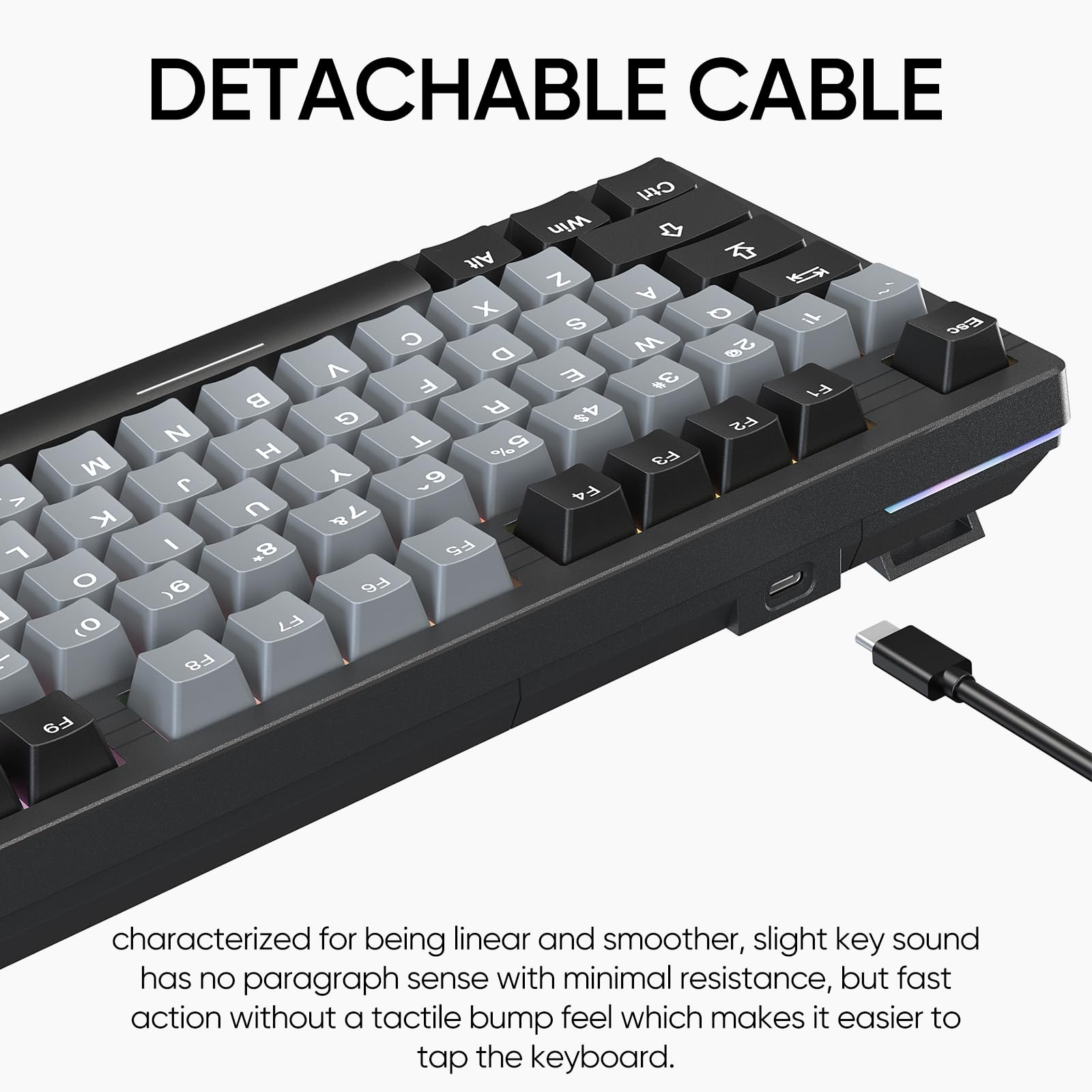 Foto 4 pulgar | Teclado Para Juegos Arzopa K81 75% Cableado Con Retroiluminación Rainbow - Venta Internacional.