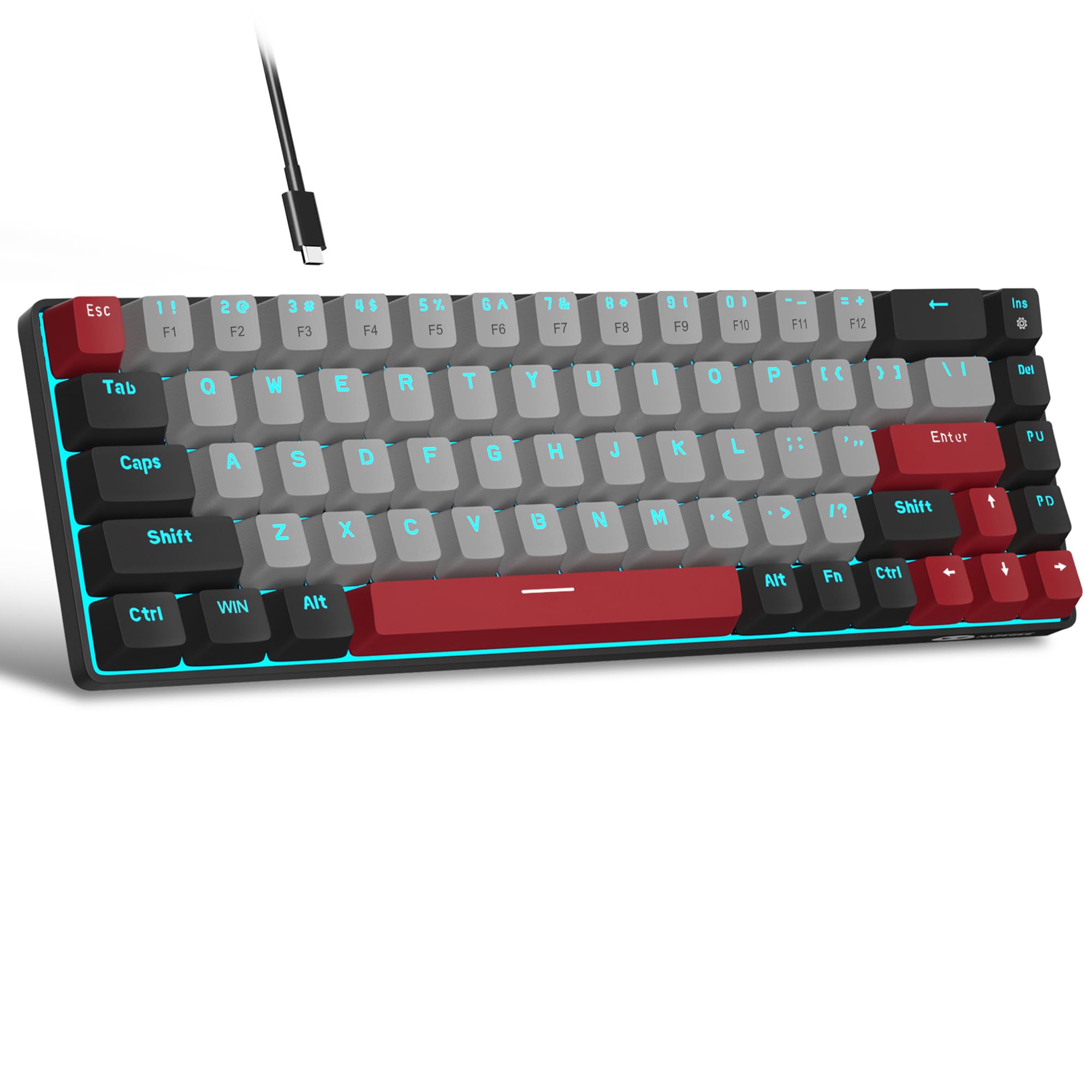 Teclado Mecánico Para Juegos Magegee Mk-box 68 Teclas Gris/negro - Venta Internacional.