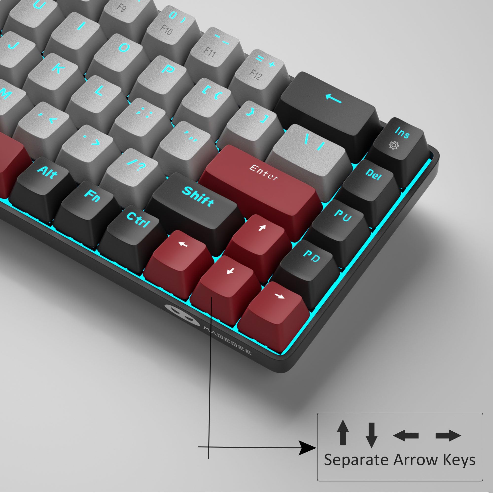 Foto 3 | Teclado Mecánico Para Juegos Magegee Mk-box 68 Teclas Gris/negro - Venta Internacional.