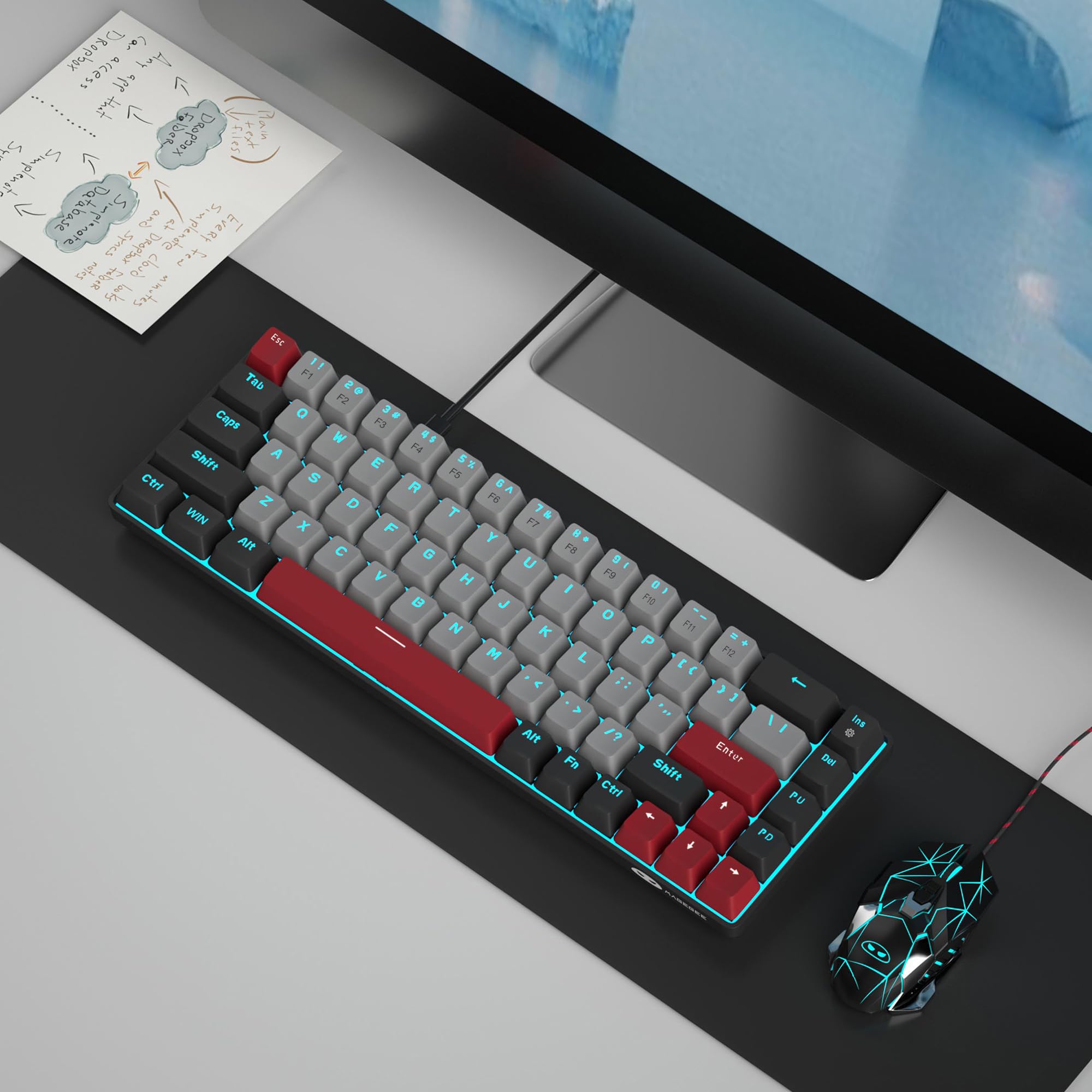 Foto 6 | Teclado Mecánico Para Juegos Magegee Mk-box 68 Teclas Gris/negro - Venta Internacional.