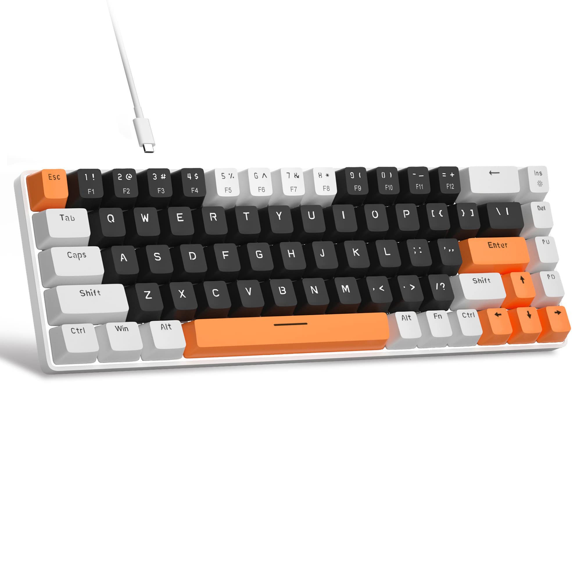 Teclado Mecánico Para Juegos Magegee Mk-box 68 Teclas Negro/blanco - Venta Internacional.