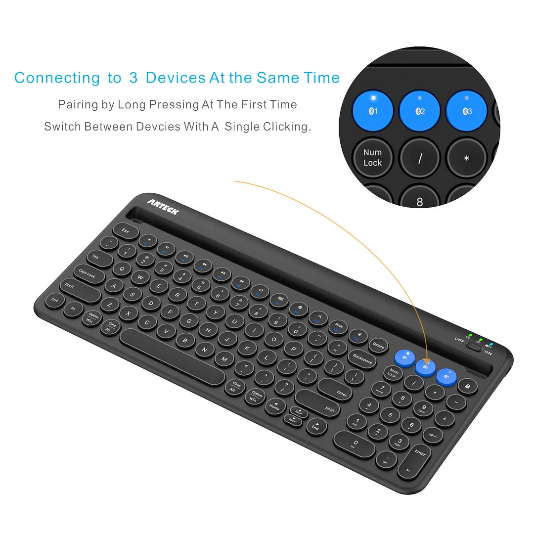 Foto 2 | Teclado Bluetooth Arteck Wireless Para Windows Ios Android - Venta Internacional.