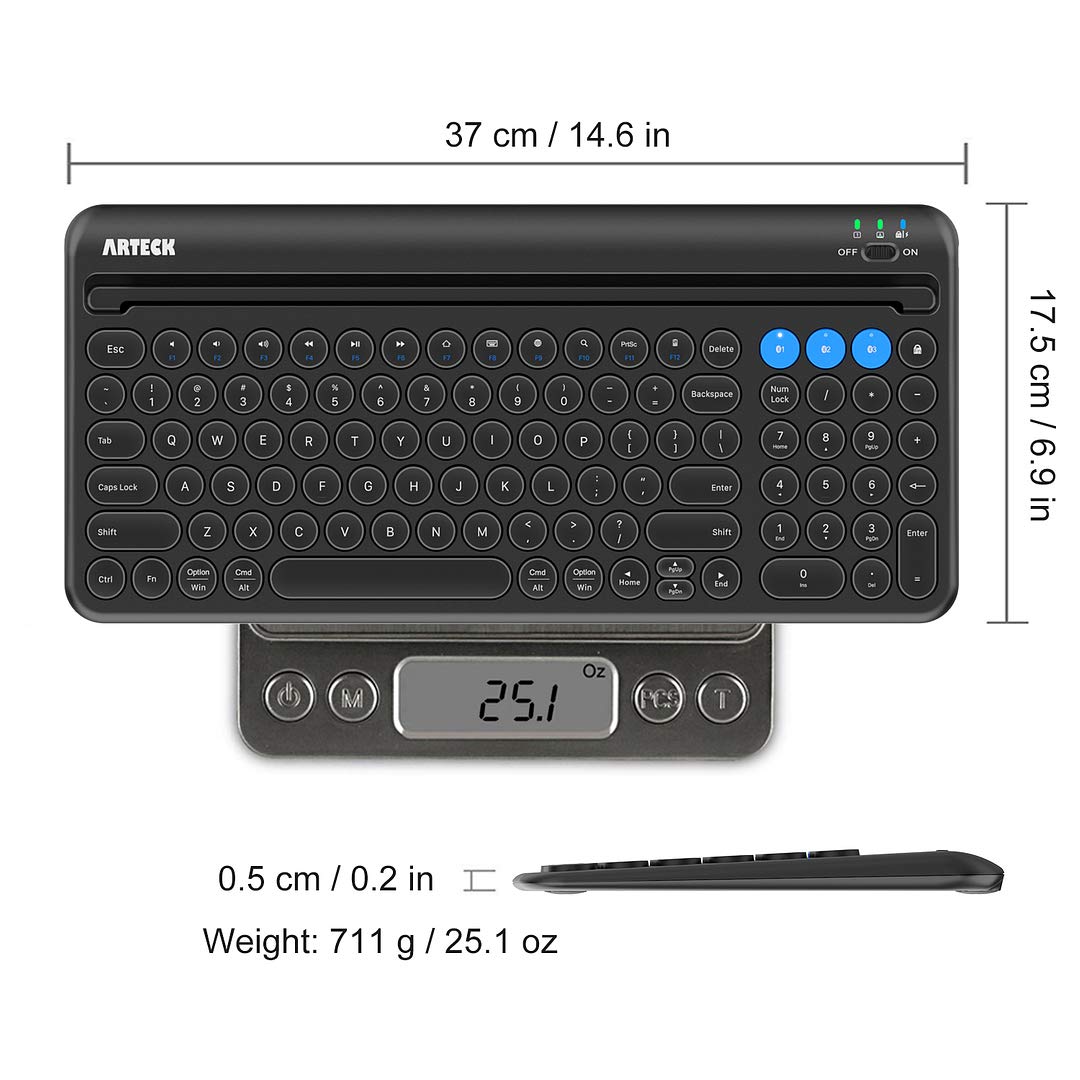 Foto 6 | Teclado Bluetooth Arteck Wireless Para Windows Ios Android - Venta Internacional.