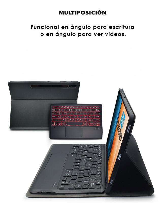 Foto 4 pulgar | Teknet Funda Teclado Bluetooth Touchpad Para Samsung Galaxy Tab S10 Fe 10.9''